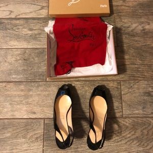 CHRISTIAN LOUBOUTIN CATHAY 100 SLINGBACK PUMPS
